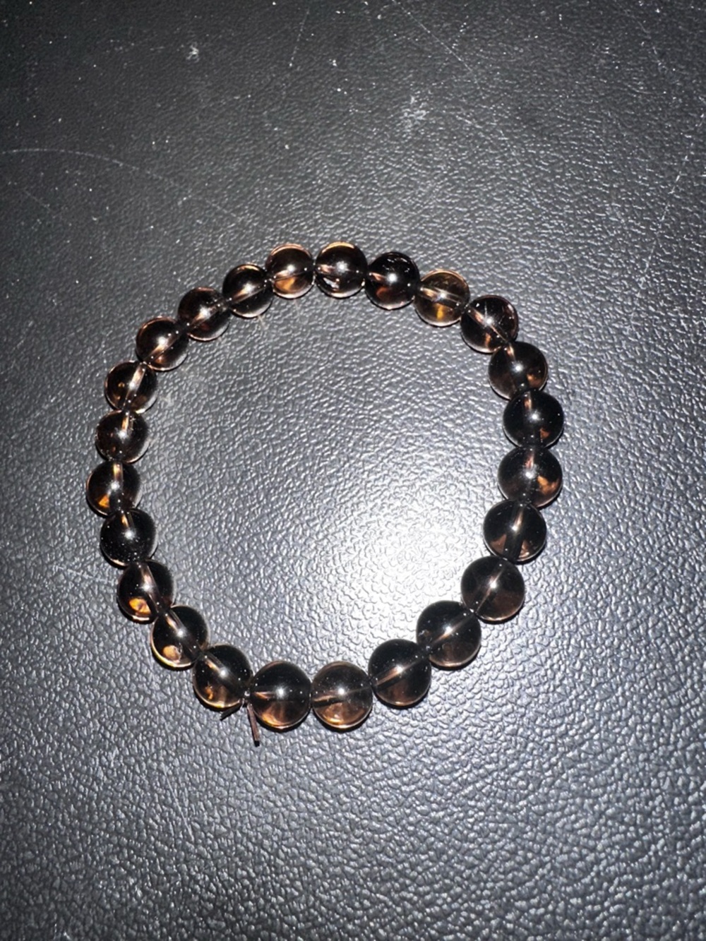 Smoky Quartz Beaded Stretch Bracelet